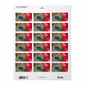 Peacock Silky Red-stillevens Etiket (Full Sheet)