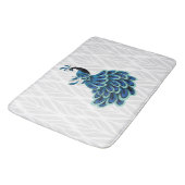 Peacock Silver Design Bath Mat (Gekanteld)