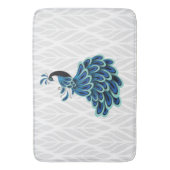 Peacock Silver Design Bath Mat (Voorkant Verticaal)