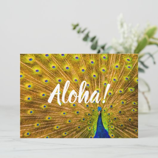 Peacock, Silver Herfsten, Kauai, Hawaii Kaart (Staand voorkant)