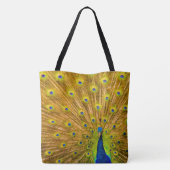 Peacock, Silver Herfsten, Kauai, Hawaiian Beach Ba Tote Bag (Achterkant)
