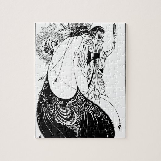 Peacock Skirt Beardsley Nouveau Legpuzzel (Verticaal)