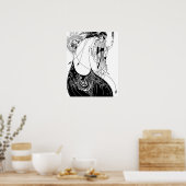 Peacock Skirt Beardsley Nouveau Poster (Keuken)