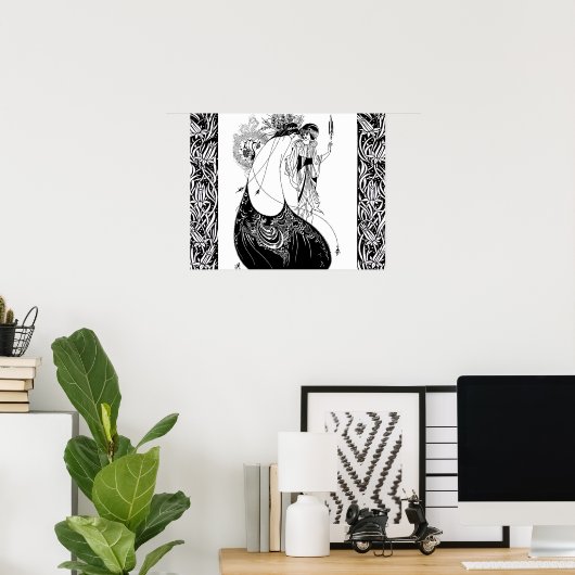 Peacock Skirt Beardsley Nouveau Poster (Thuiskantoor)