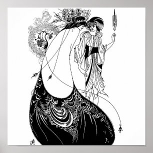 Peacock Skirt Beardsley Nouveau Poster