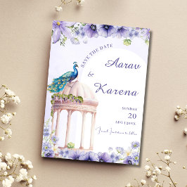 Peacock Sla de Indiase datum op bewaar de datumkaa Kaart