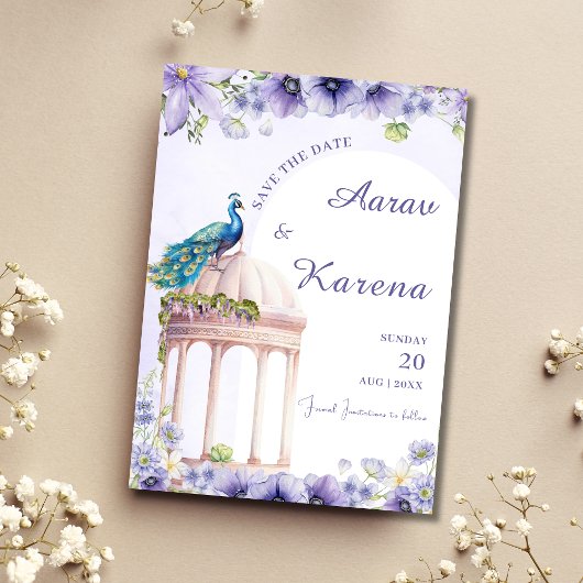 Peacock Sla de Indiase datum op bewaar de datumkaa Kaart