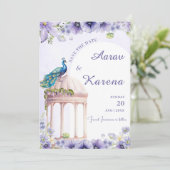 Peacock Sla de Indiase datum op bewaar de datumkaa Kaart (Staand voorkant)