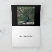 Peacock sluit Birthday af Kaart (Binnen)