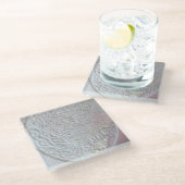 Peacock Snow Sculpture, Hotel de Glace, Quebec Glazen Onderzetter (Schuin)