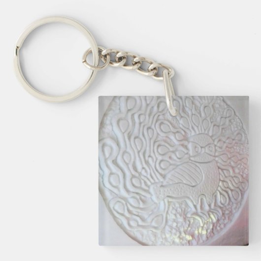 Peacock Snow Sculpture, Hotel de Glace, Quebec Sleutelhanger (voorkant)