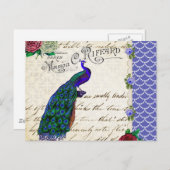  Peacock Song Collage Briefkaart (Voorkant / Achterkant)