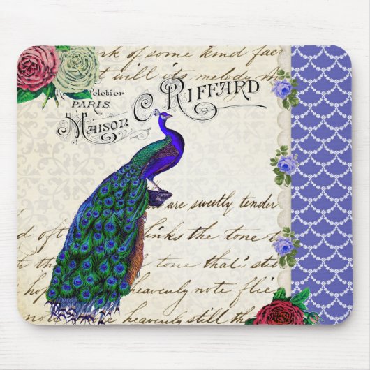  Peacock Song Collage Muismat (Voorkant)