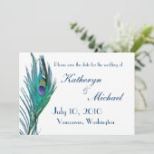 Peacock sparen de Aankondiging van de Datum (Staand voorkant)