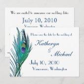 Peacock sparen de Aankondiging van de Datum (Voorkant / Achterkant)