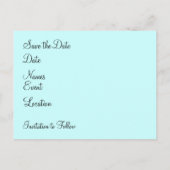 Peacock sparen de Datum Aankondigingskaart (Achterkant)