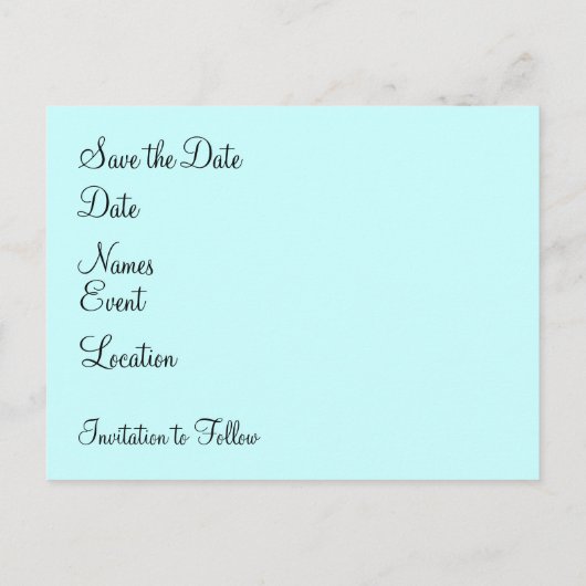 Peacock sparen de Datum Aankondigingskaart (Achterkant)