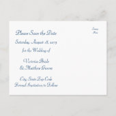 Peacock sparen de Datum Aankondigingskaart (Achterkant)