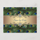 Peacock sparen de Datum Aankondigingskaart (Voorkant)