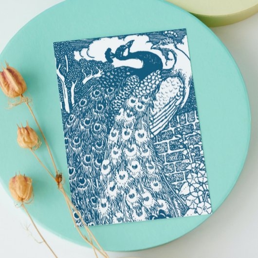 Peacock sparen de Datum Aankondigingskaart