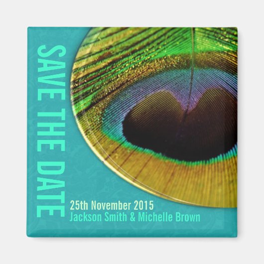 Peacock sparen de Datum Aqua Magnet (Voorkant)