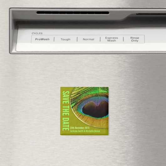 Peacock sparen de Datum Groene Magnet (Insitu (Vaatwasser))