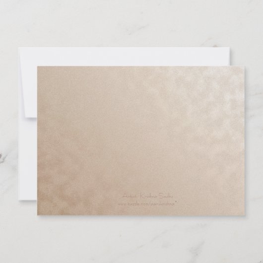 Peacock sparen-de-Datum, stijl Alpana Save The Date (Achterkant)