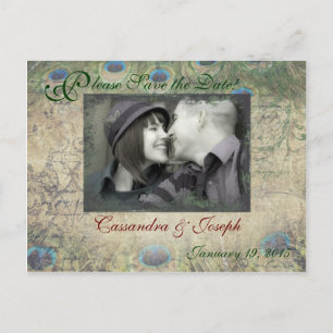 Peacock sparen het Briefkaart van de Foto van de D