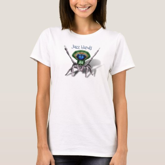  Peacock Spider Funny Jazz Hands T-shirt (Voorkant)