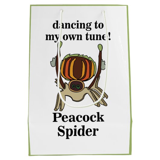 Peacock Spider Funny Medium Cadeauzakje (Achterkant)