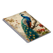 Peacock Splendor Briefkaart Notitieboek (Rechterzijde)