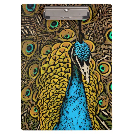 Peacock Splendor Illustratie Klembord (Voorkant)