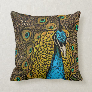 Peacock Splendor Illustratie Kussen