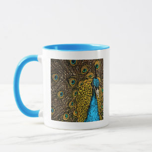 Peacock Splendor Illustratie Mok