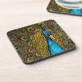 Peacock Splendor Illustratie Onderzetter (Linkerzijde)