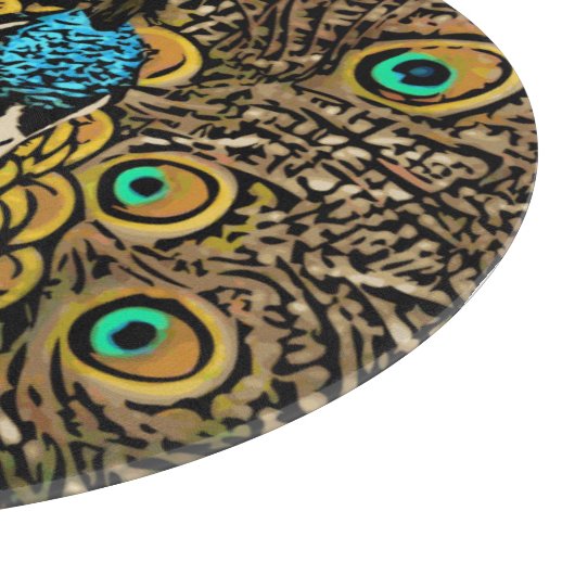 Peacock Splendor Illustratie Snijplank (Hoek)