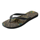 Peacock Splendor Illustratie Teenslippers (Schuin)