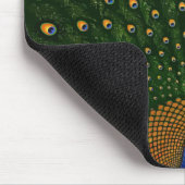 Peacock Spread Mousepad Muismat (Hoek)