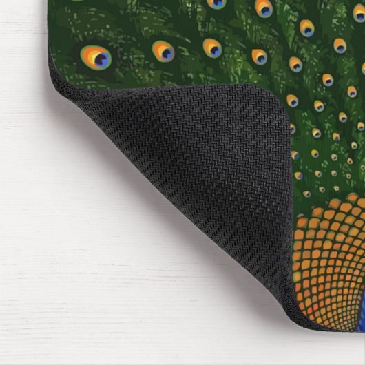 Peacock Spread Mousepad Muismat (Hoek)