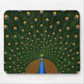 Peacock Spread Mousepad Muismat (Voorkant)