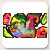 Peacock spring art bier onderzetter (Voorkant)