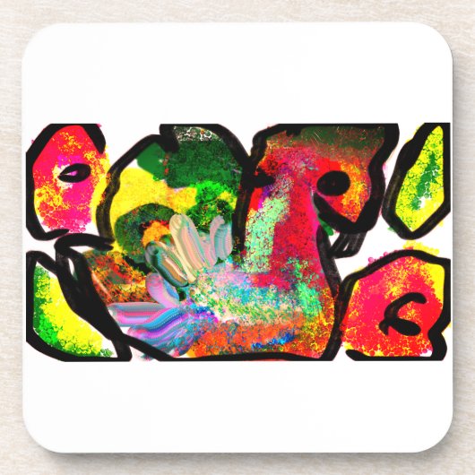 Peacock spring art bier onderzetter (Voorkant)