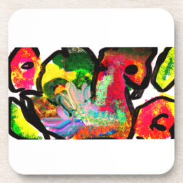 Peacock spring art bier onderzetter