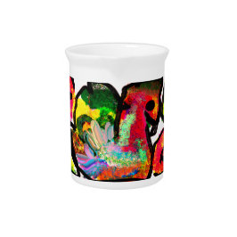 Peacock spring art bier pitcher