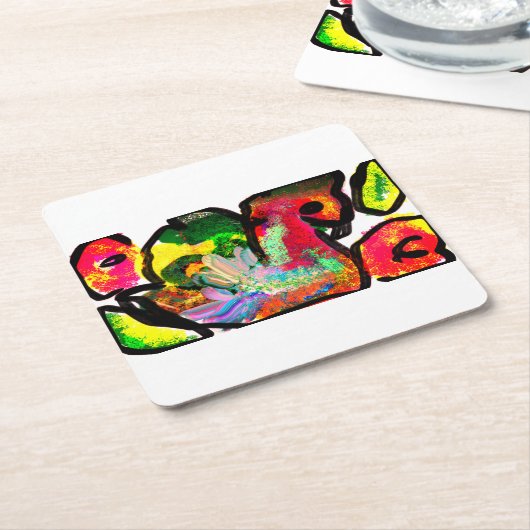 Peacock spring art kartonnen onderzetters (Schuin)