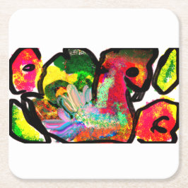 Peacock spring art kartonnen onderzetters