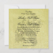  Peacock Square bruiloft uitnodiging (Achterkant)