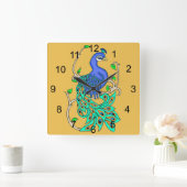  Peacock Square Wall klok (Huis)