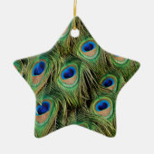 Peacock Star-Ornament Keramisch Ornament (Voorkant)