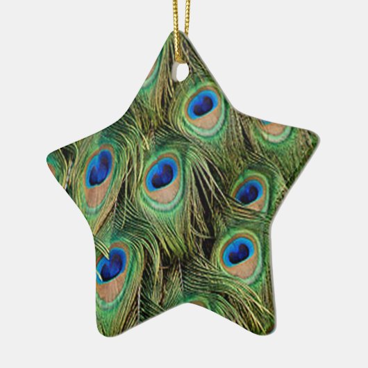 Peacock Star-Ornament Keramisch Ornament (Links)